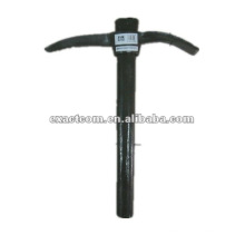 pick mattock with wooden handle